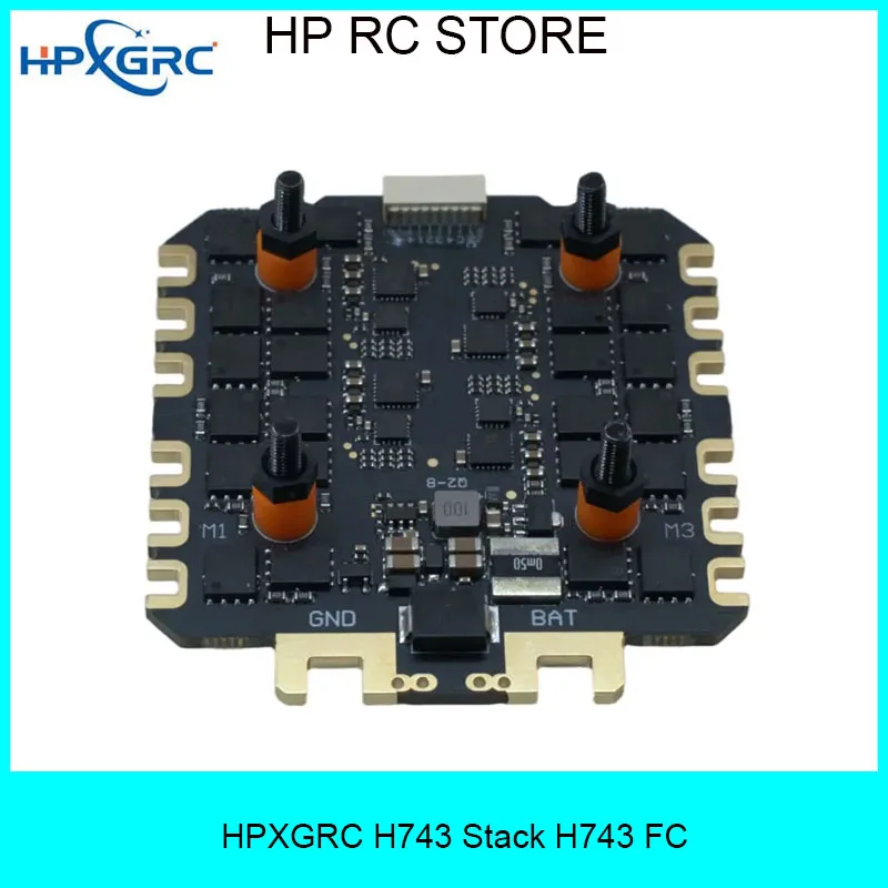 

HPXGRC H743 Stack H743 Flight Controller Dual ICM42688P with 100A/120A ESC 3-12S LIPO 30.5x30.5mm for RC FPV Racing Drone