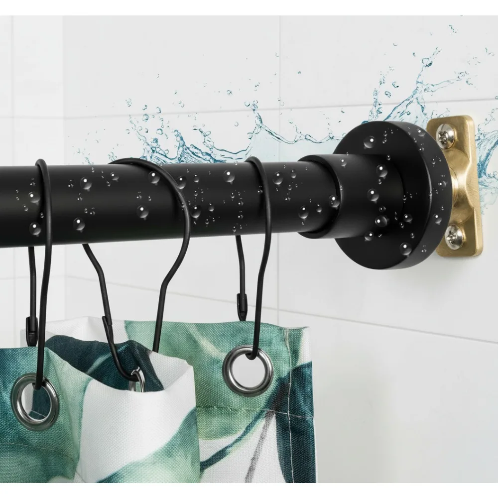 

Heavy Duty Adjustable Shower Rod 47-84 Inch Rustproof Stainless Steel Permanent Mount for Bathroom Window Closet