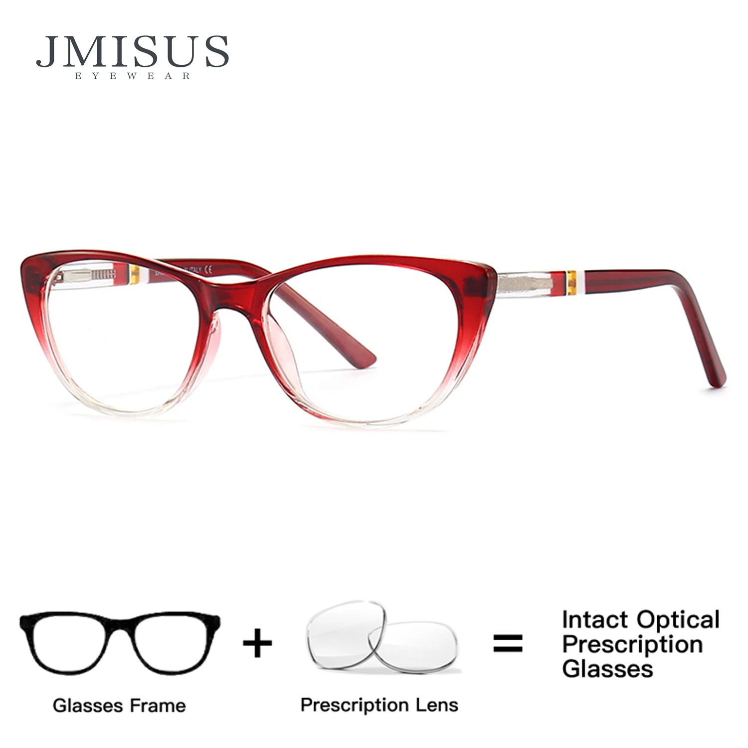 

JMISUS Butterfly Reading Glasses Woman Anti-Blue Ray Photochromic Grey Progressive Square Ultralight TR Multifocal Eyeglasses