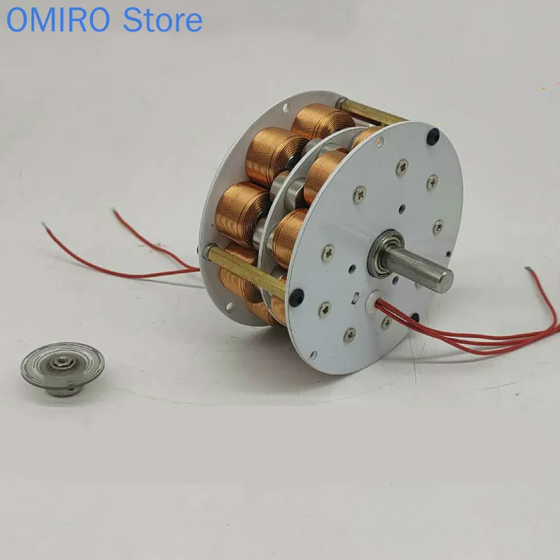 Miniature Double-layer Disk Generator with Iron Core Multi-pole Three-phase AC Permanent Magnet Brushless