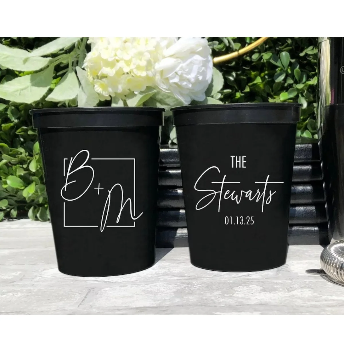 Wedding Custom Stadium Cups, 16oz Personalized Cups, Party Cups, Party Decoration, Custom Wedding Favors CED-74