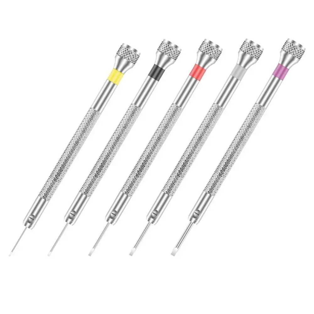 Aluminium Stainless Steel Watchmakers Screwdrivers Flathead 0.8mm-1.6mm Watch Repair Screwdriver Detachable Durable