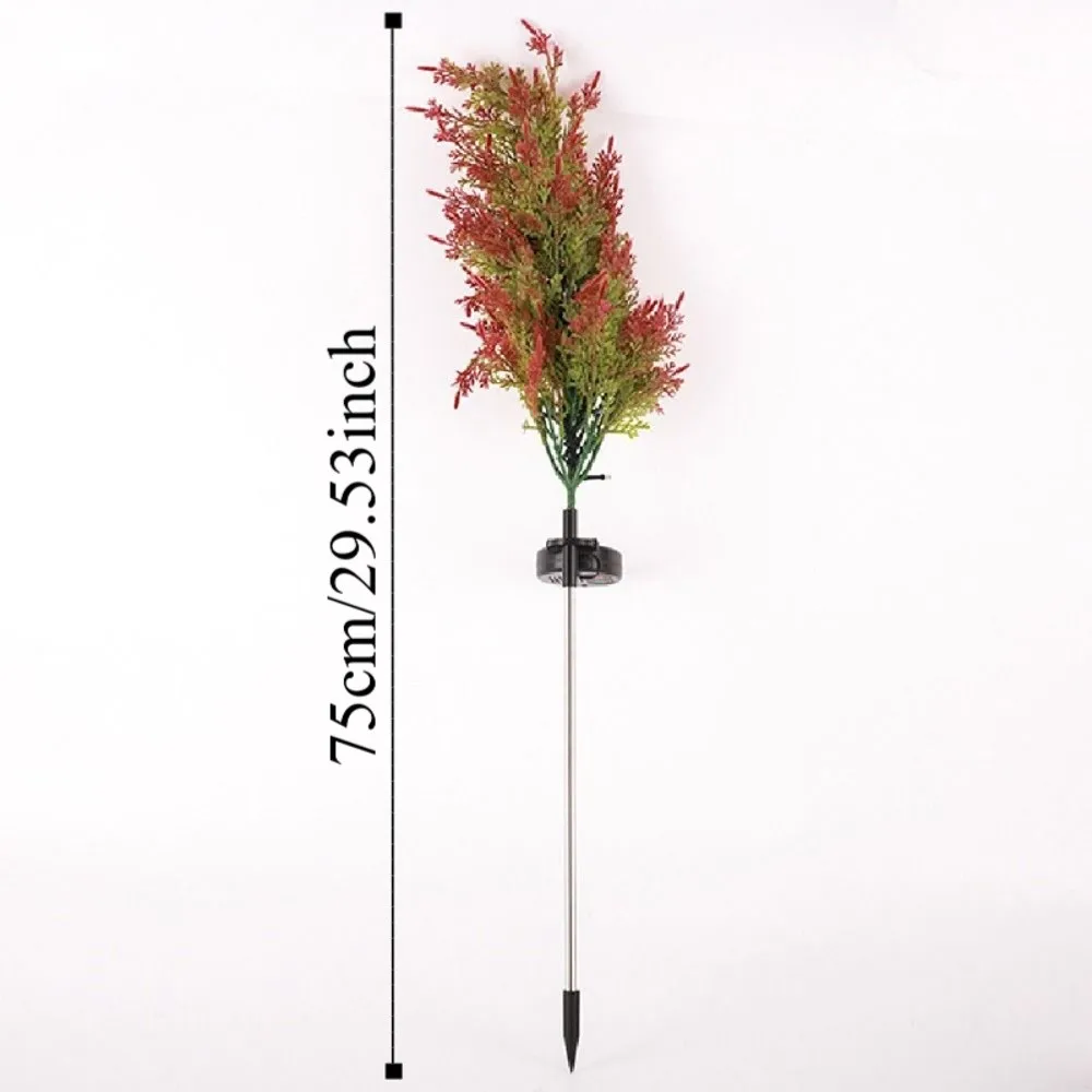 다채로운 태양광 소나무 램프 방수 사실적인 풍경 잔디 램프 무선 지면 설치 크리스마스 정원 바닥 램프