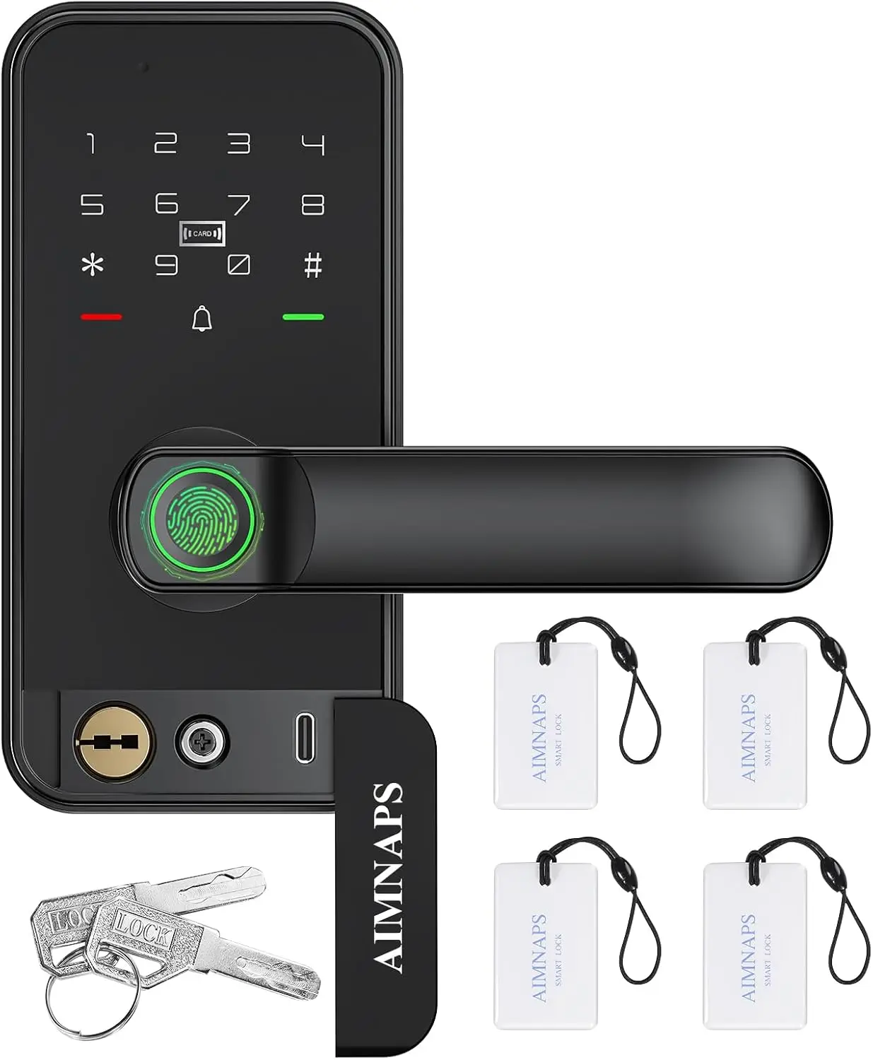 

Бесключевой дверной замок с ручкой, автоматической блокировкой, отпечатком пальца и смарт-кодом, комплекты передних ручек в черном цвете