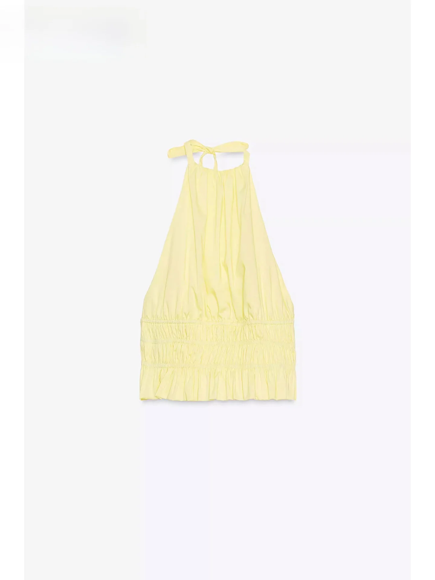 

ZAPRHA 2025 New Beautiful Silk Satin Feel Faionable Hanging Ne Bal Top Slim Fit Outerwear ort Sle Pure Color