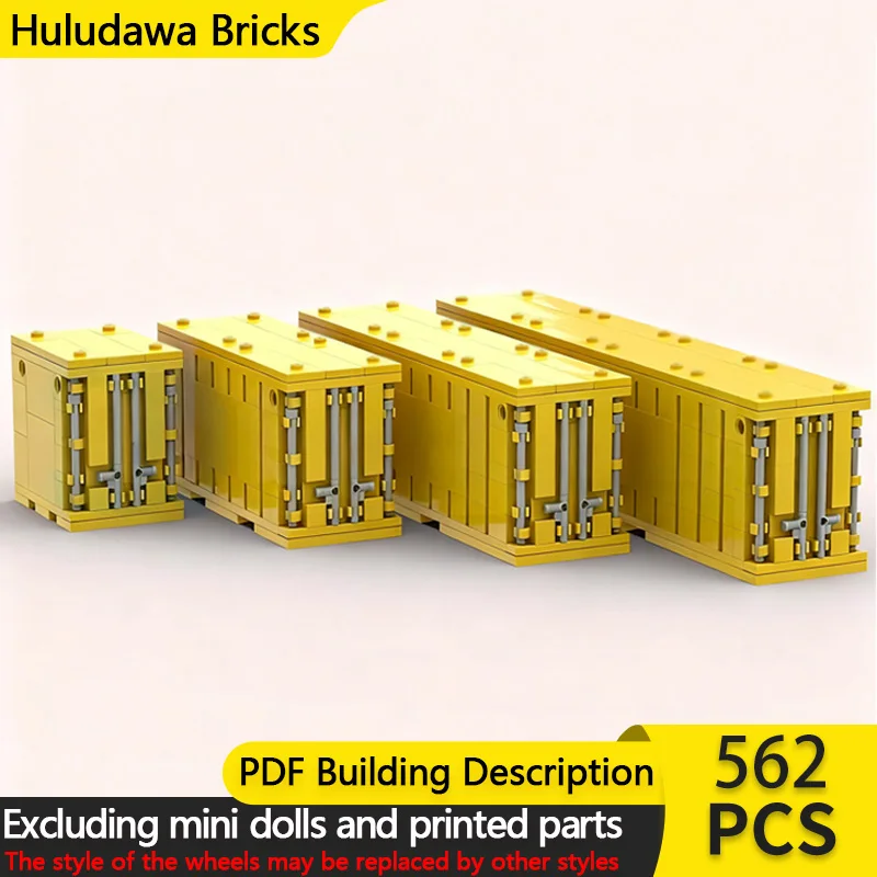 

Модель здания MOC, строительные кирпичи, 10 футов/20 футов/30 футов/40 футов, контейнер, модульная технология, детские праздничные подарки, сборка игрушек, костюм