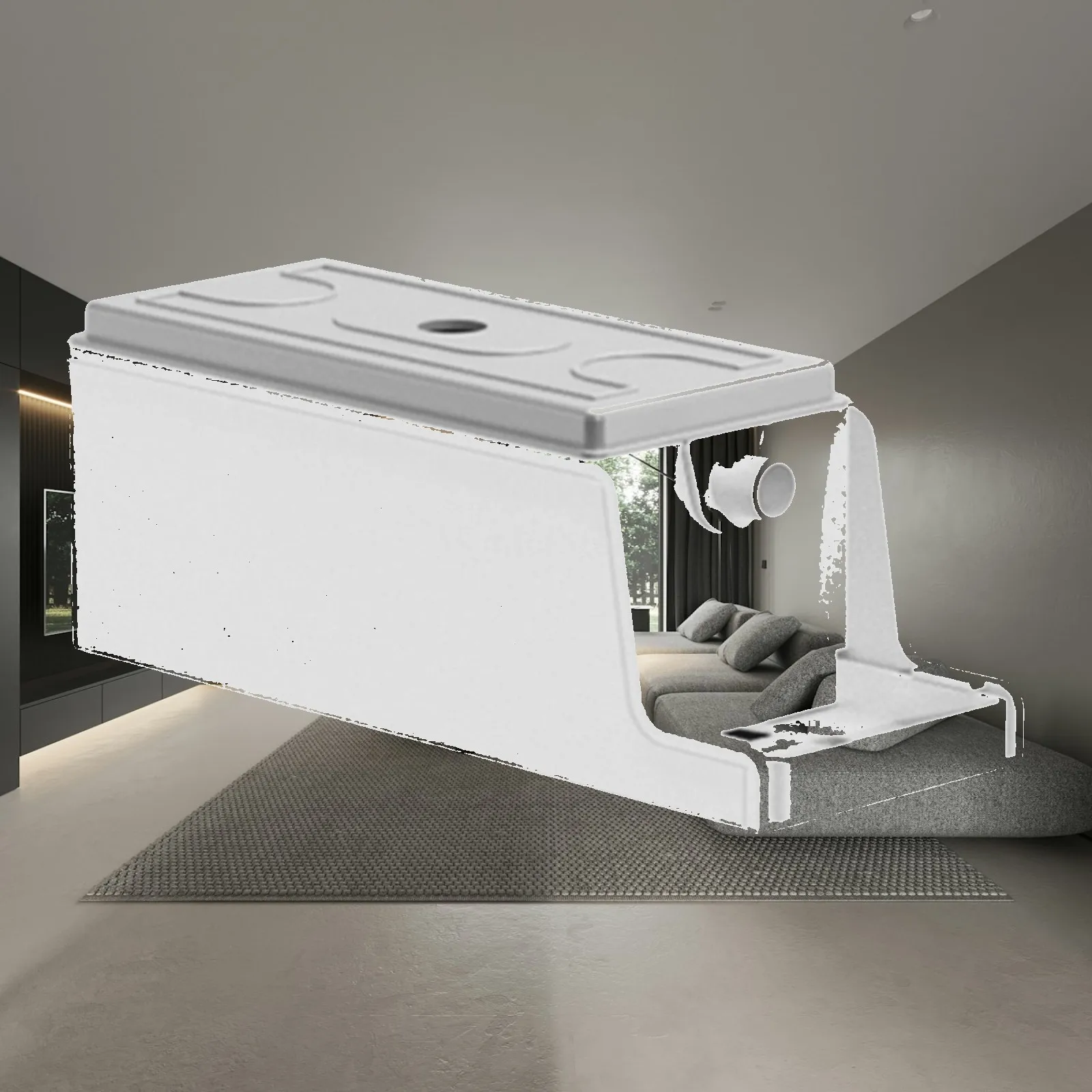 Upper Hanging Aquarium Filter Box PP Material Compact Silent Water Circulation for Mini Fish Tank and Turtle Tank