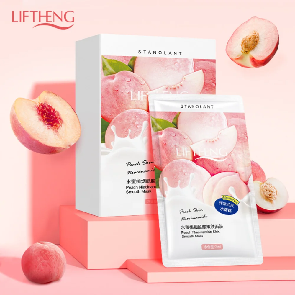 

Peach Niacinamide Overnight Facial Mask Brightening Sleeping Mask Shrinking Pores Moisturize Firming Rejuvenate Skin Care Mask