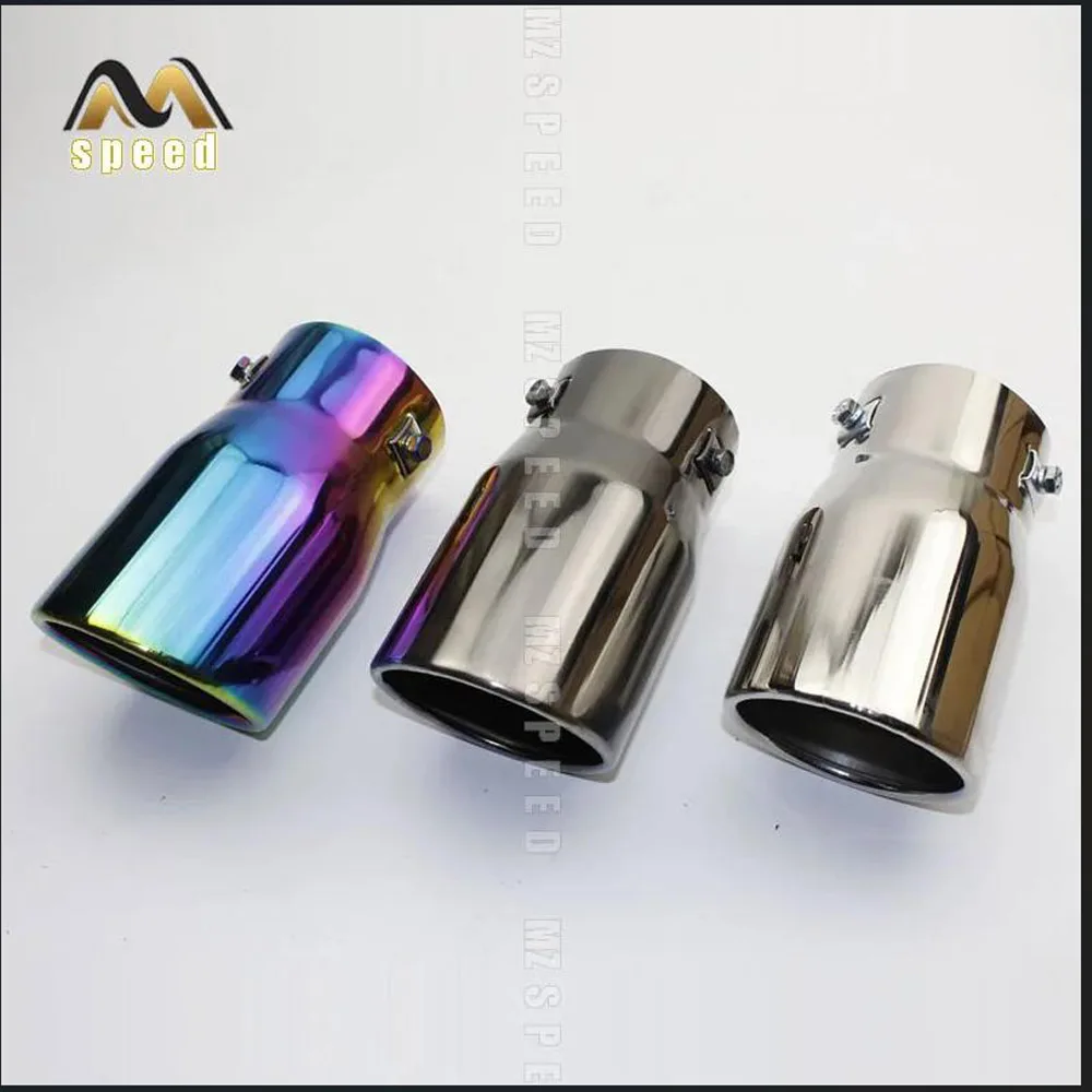 نظام كاتم صوت العادم العالمي ، إكسسوارات السيارات ، الفضة ، الأزرق ، الأسود ، طرف العادم ، البوتيك ، نوع المفاجئة #1