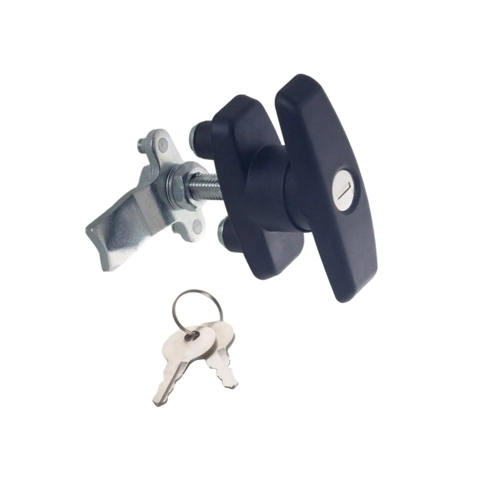 Rustproof T Handle Lock with Keys for Trailer Toolbox RV Garage Cabinet Shed Door Alloy