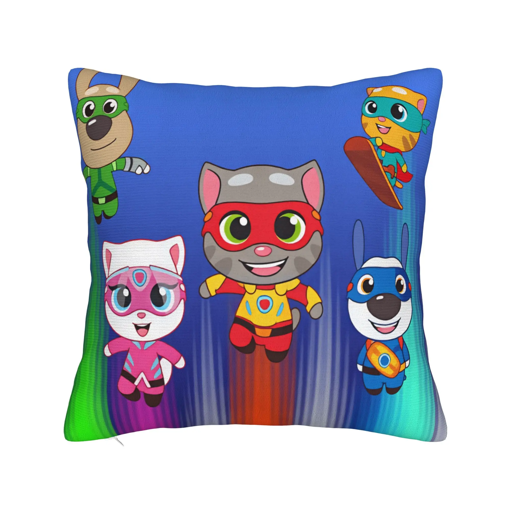 Decorative T-Talking T-Tom And F-Friends Pillow Case  Funny Pillow Cover Soft Pillowcases For Sofa Home Decor