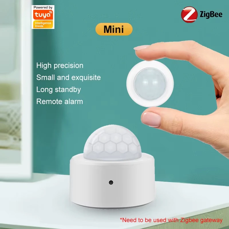 

Умный датчик движения Tuya Zigbee Pir, инфракрасный детектор человеческого тела, датчик охранной сигнализации, работает с Alexa Google Home