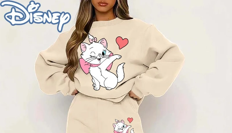 

Potdemiel Printed Design Women'S Autumn and Winter Fleece Sweatshirt Comfortable in Autumn and Winter Adult Students