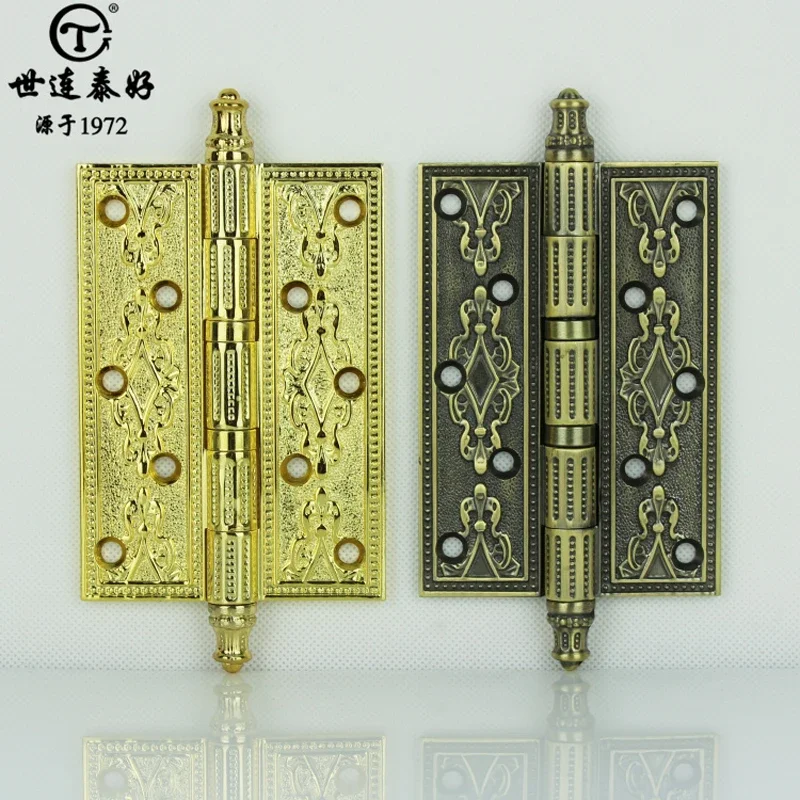 Shiliantai good copper lock, brass hinge European door hinge 5 inch 4.0 thick HG 918 single piece price