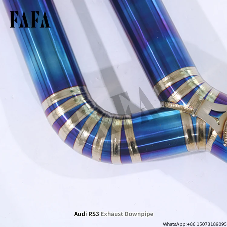 For  RS3 Titanium Exhaust System Mid-tail High-performance Catback Exhaust Pipe Electric Valve Muffler view 2