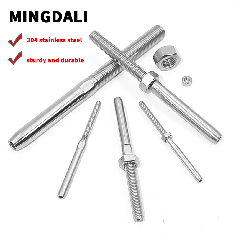 

Straight pole connector, bridge wire rope connector, 304 stainless steel wire press, wire lifting accessories