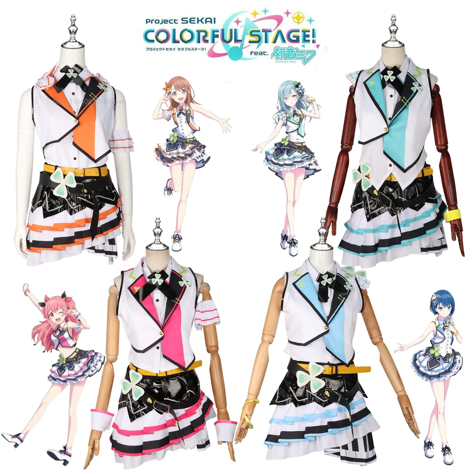 MORE JUMP Kiritani Haruka Hanasato Minori Momoi Airi Hinomori Shizuku Cosplay Anime Project Sekai Colorful Stage Costume