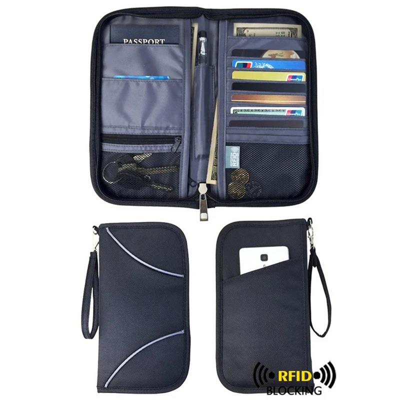 RFID Protection Faraday Bag Cell Phone Signal Blocking Anti-Scanning Shield GPS Location EMF Reducing Multifunction Wallet