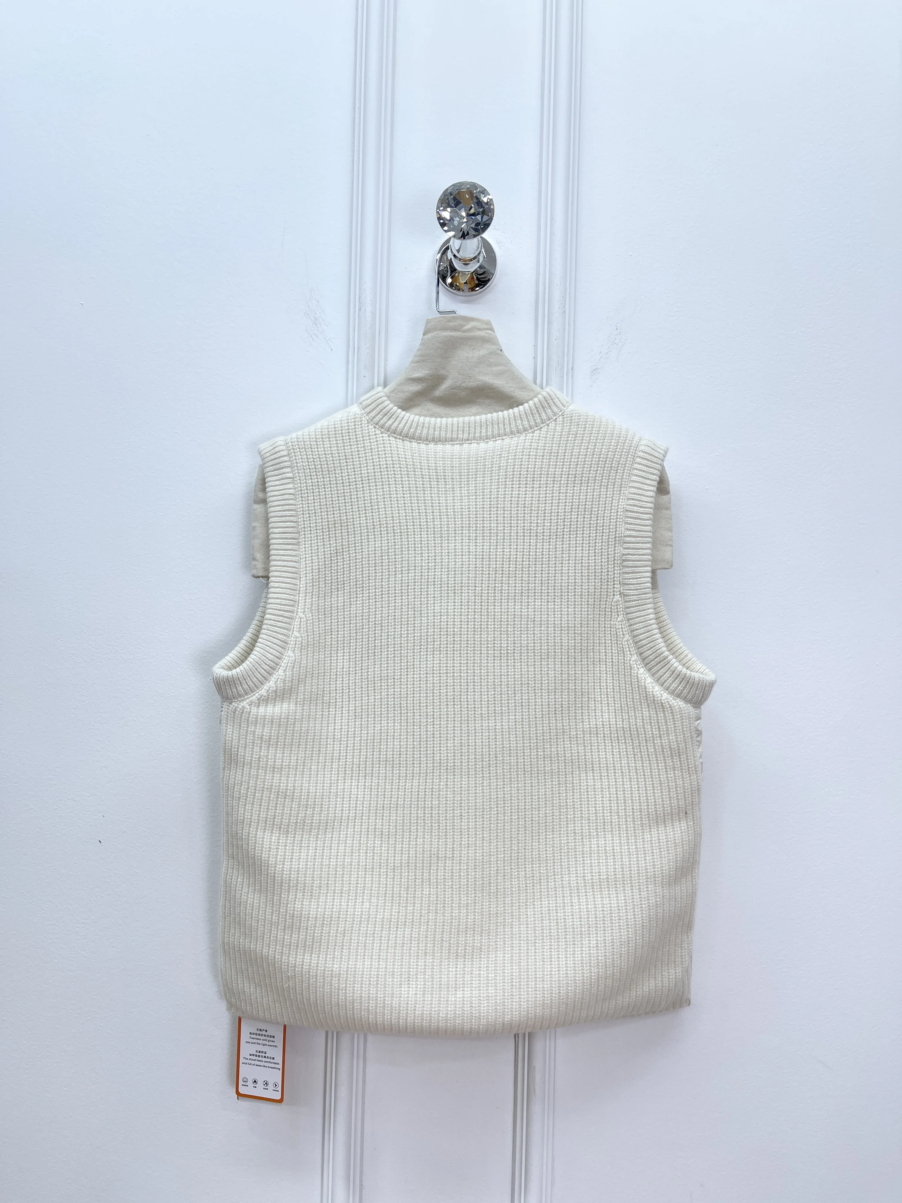 가을과 겨울 여성용 캐시미어 니트 고급 거위털 조끼 패셔너블하고 다재다능한 캐주얼