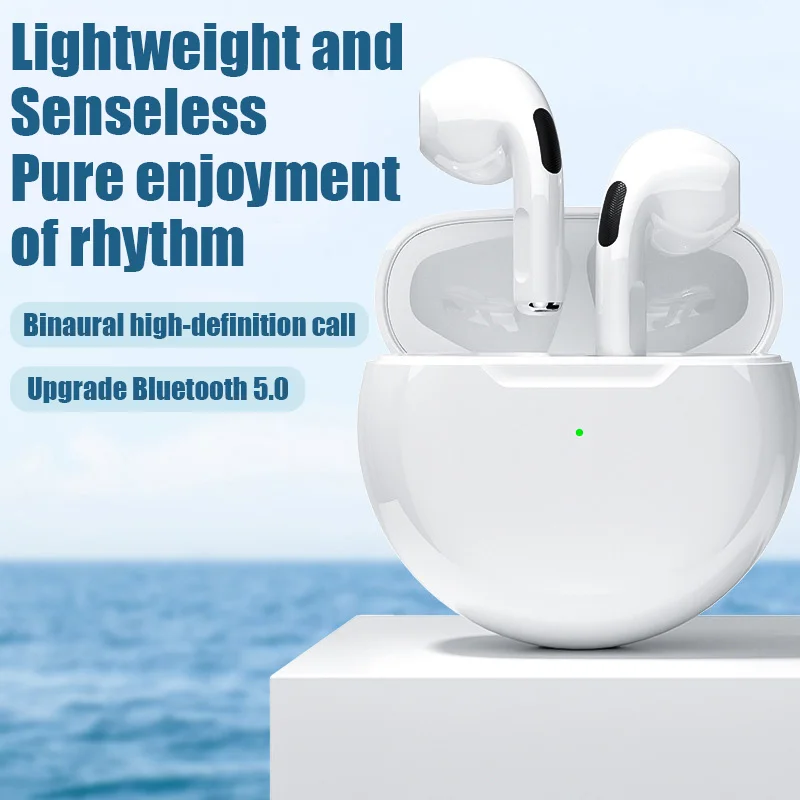 Cuffie Wireless originali Pro6 TWS Smart Touch Control Bluetooth 5.0 auricolari auricolari sportivi cuffie musicali per Xiaomi Huawei