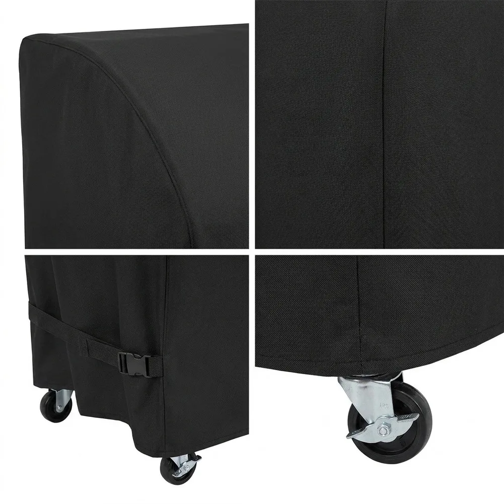 32 inch Gas Grill Cover for Two Burner Outdoor Grills with Folding Side Tables Waterproof 210D Oxford Cloth Black