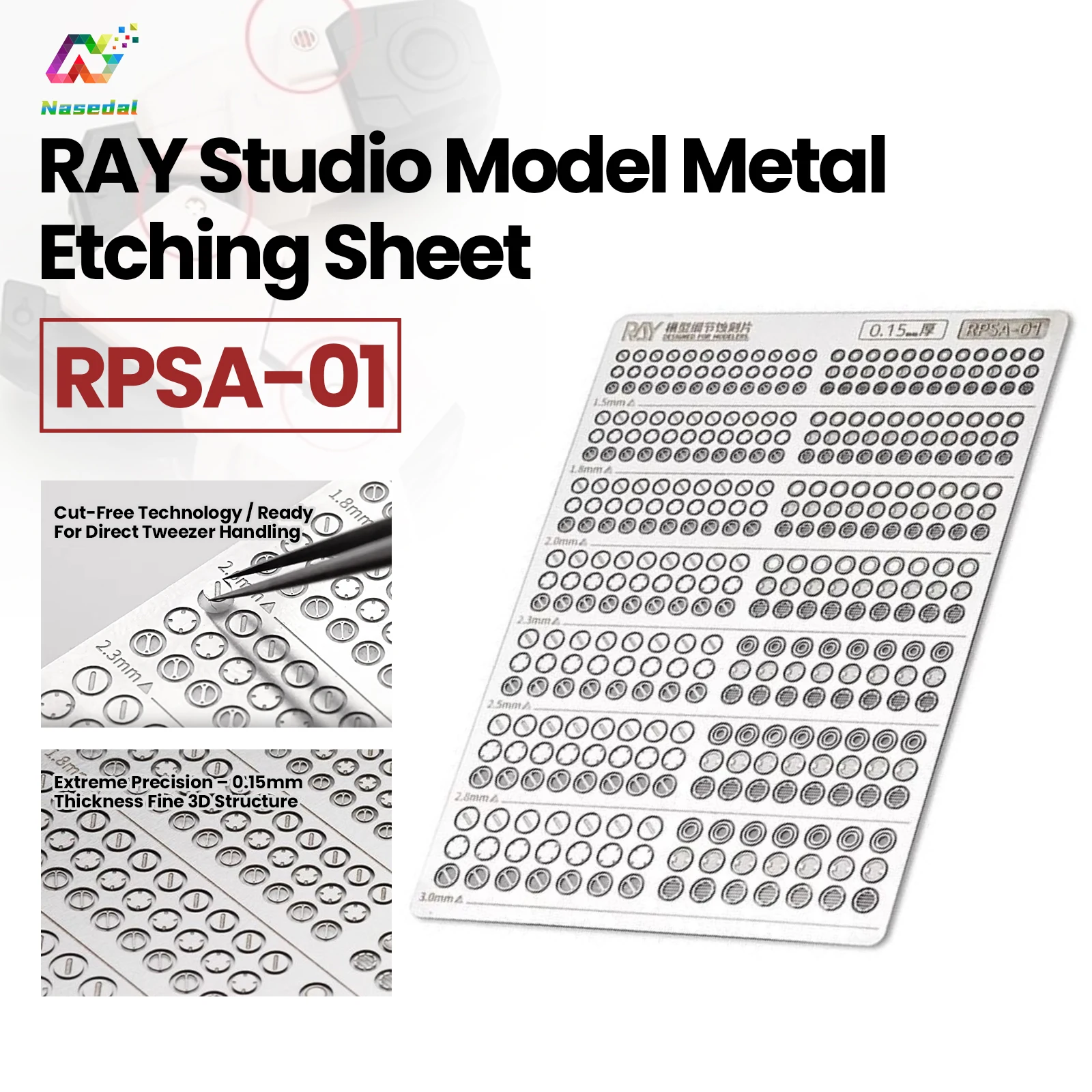 

RAY Studio Model Metal Etching Sheet for Gundam Mecha Military Model Etched Parts Details Enhancement Accessories Hobby DIY Tool
