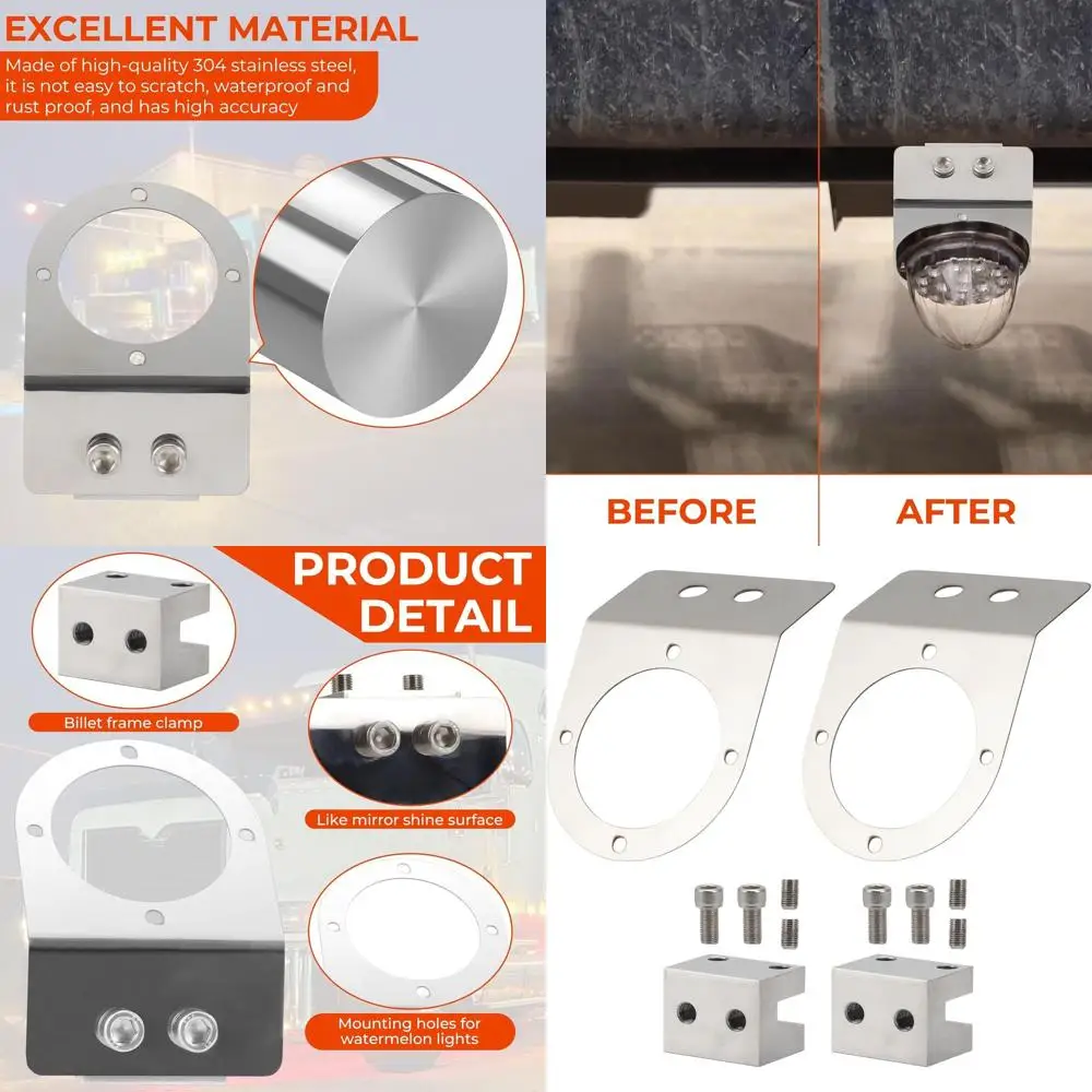 Suporte de estrutura de melancia, braçadeira angular de alumínio com ferragem, suporte de estrutura de melancia sob brilho para caminhões universais