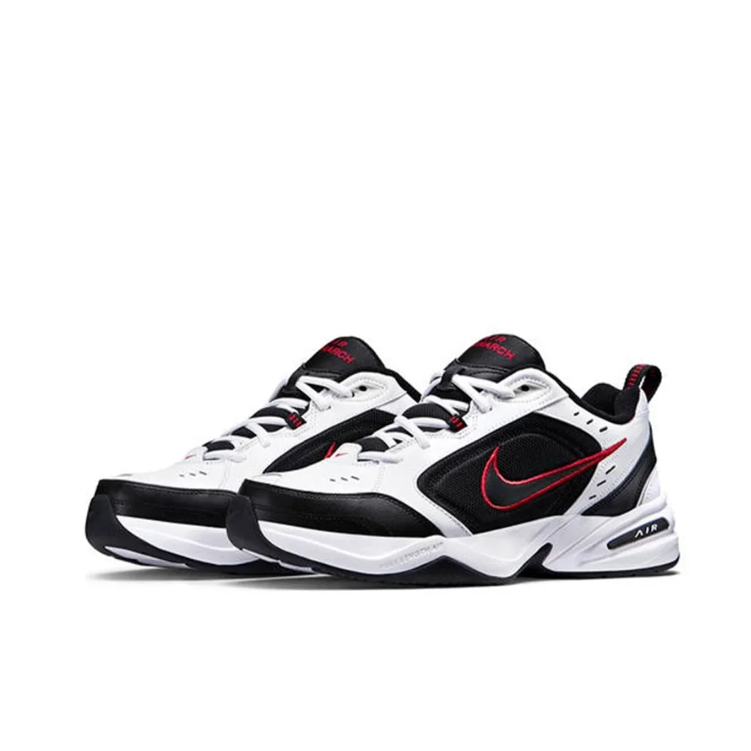 Nike New Air Monarch 4 Low Men's and Women's Sneakers Classic Retro Casual clunky shoes Cushioned comfort Sneakers White&Black