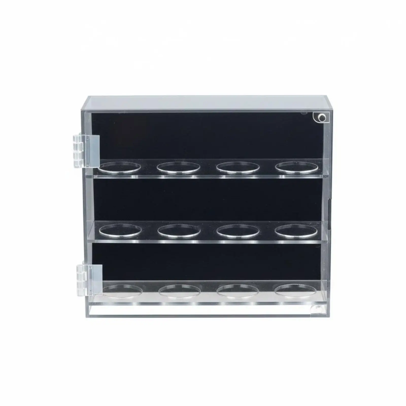 Clear Acrylic Baseball Display Case for 12 Balls Golf Holder Transparent Wall Mount Storage with Shielded Door