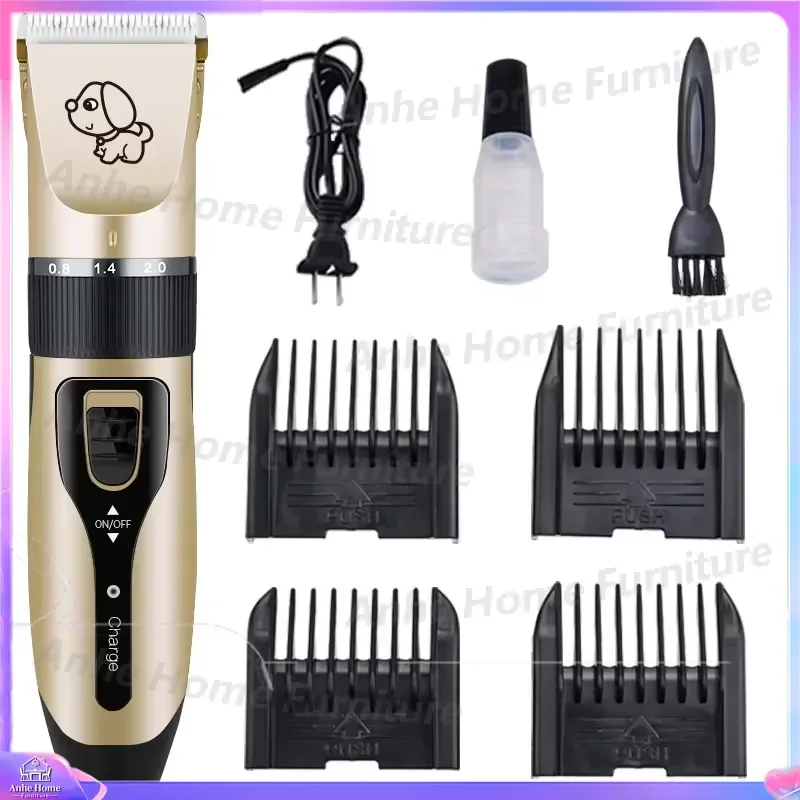 Professional Pet Clipper Dog Cat Grooming Trimmer Low Noise Rechargeable Cordless Hair Cutter Shaver for Animals Puppies
