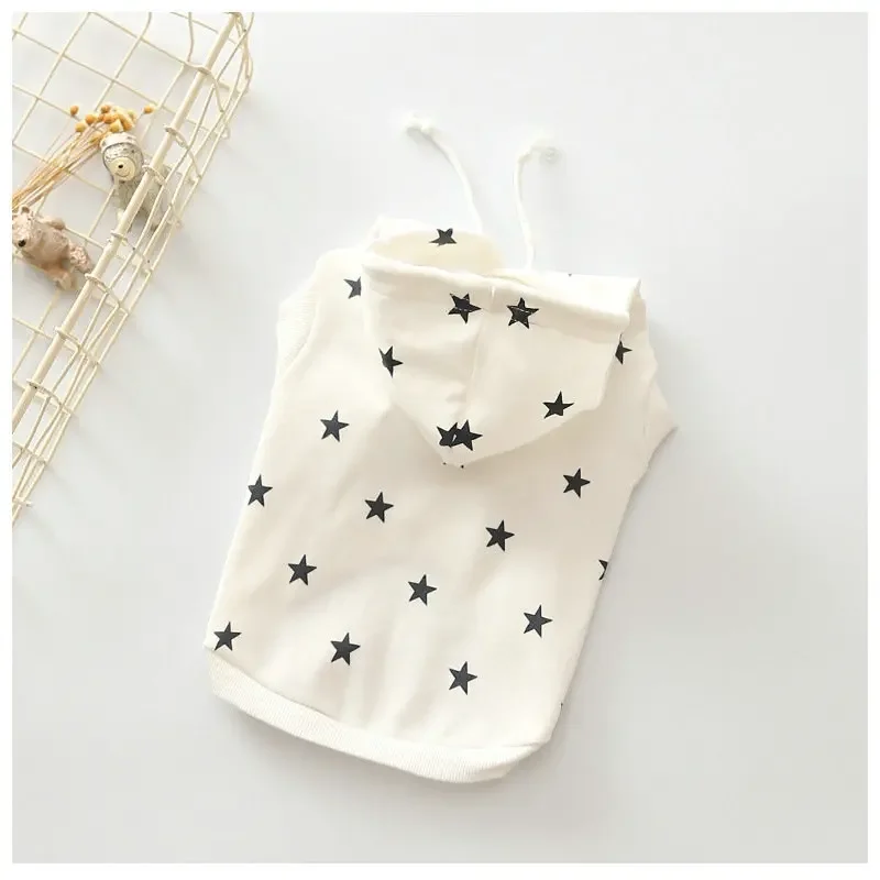 Dog Star Sweater Dog Clothes Small Dog Hooded Spring Autumn Sweater Printed Pet Clothes Dog Hoodies French Bulldog Clothes