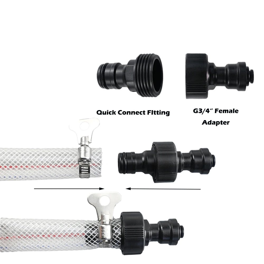 /2'' 3/4 "Buchse BSP Garten Schnell Wasser Einlass Schlauch Wasserhahn Anschluss Fitting Adapter Für 6 MM oder 8 MM Beschlagen Spray System 2 Pcs – Detail 8