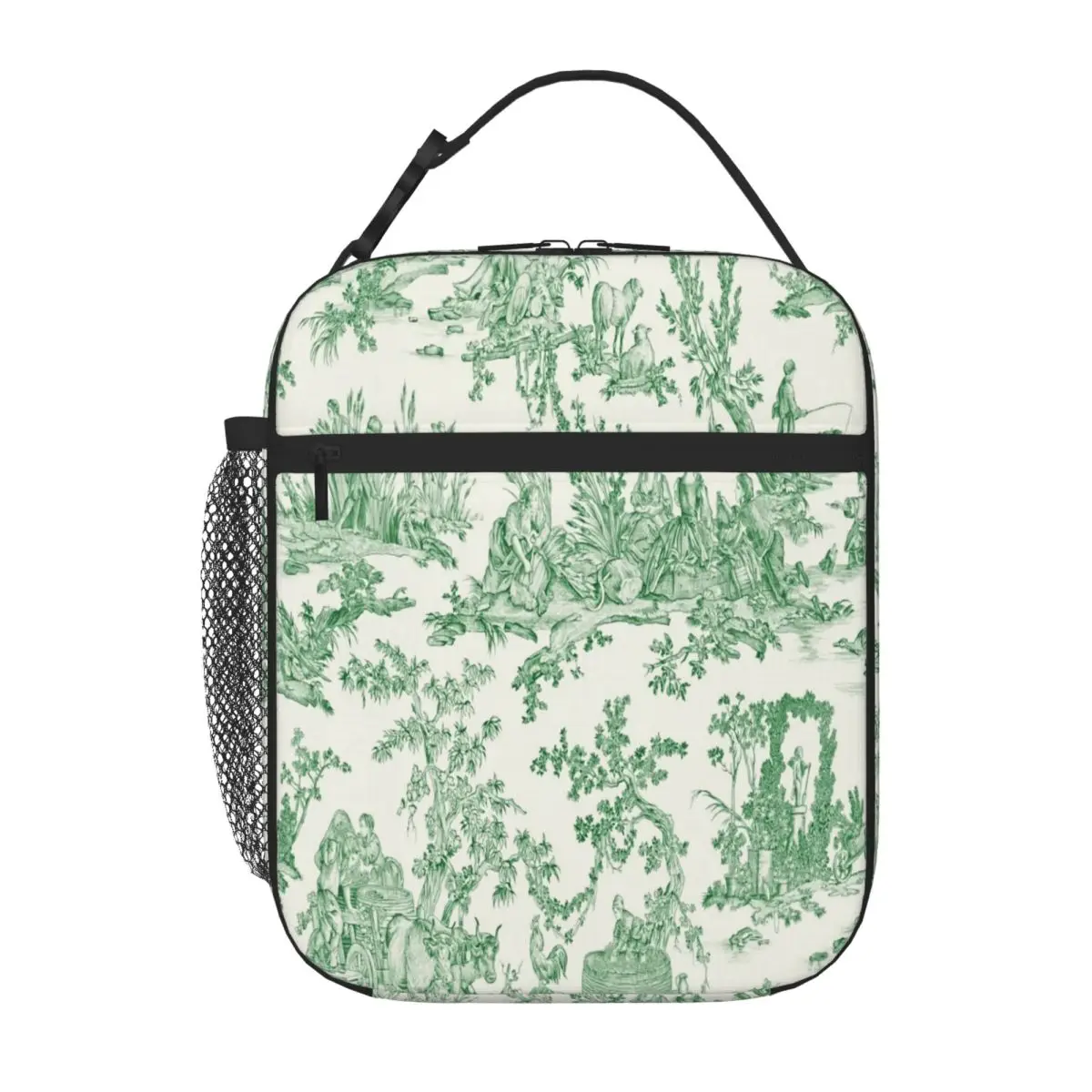 Hot Sale Toile De Jouy Number 3 Nylon Texture Thermal Lunch Bag Field Work Meal Portable Lunch Bag