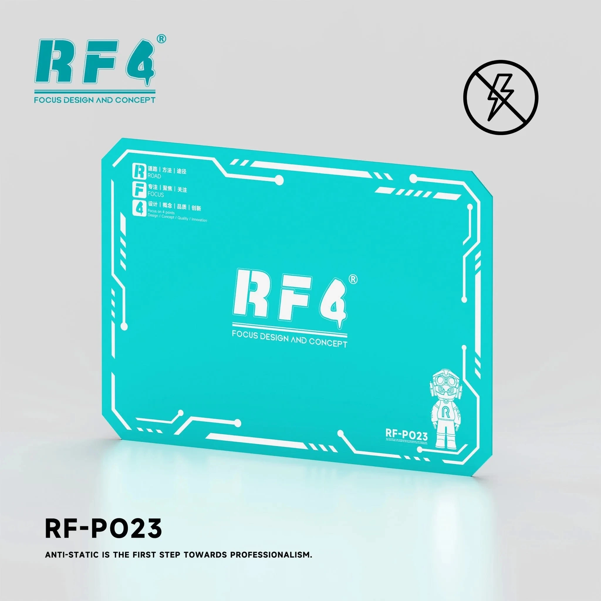 Podkładka silikonowa antystatyczna i odporna na ciepło do lutowania RF4 RF-PO23 RF-PO24 do naprawy telefonów komórkowych, płyt głównych, procesorów, chipów BGA.