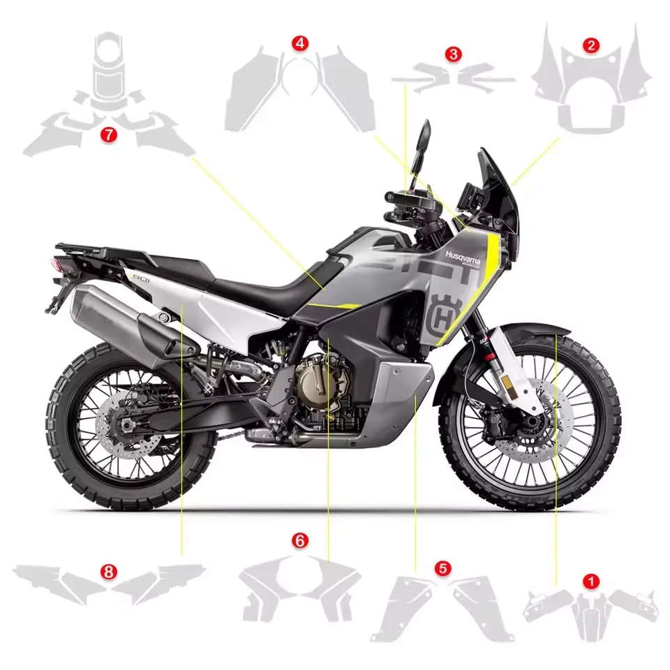 For Husqvarna Norden 901 Norden901 2022- Motorcycle TPU PPF Anti-scratch Protective Invisible Protective Paint Protective Film