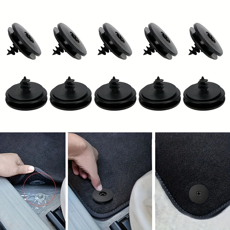 

10pcs Car Floor Mat Clips Carpet Fixing Clamps Buckles Anti Slip Fixing Buckle Fastener Retainer Universal Interior Accessories