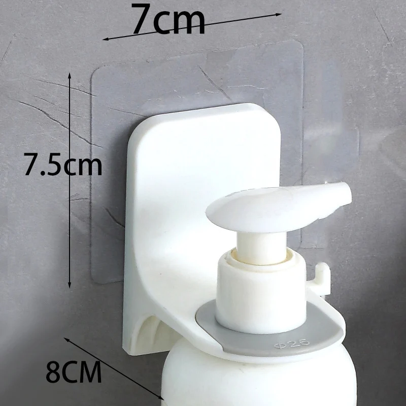 Wall Mounted Liquid Soap Shower Gel Organizer Hook Holder Punch-free Hook Hanger Kitchen Detergent Rack Bathroom Accessories