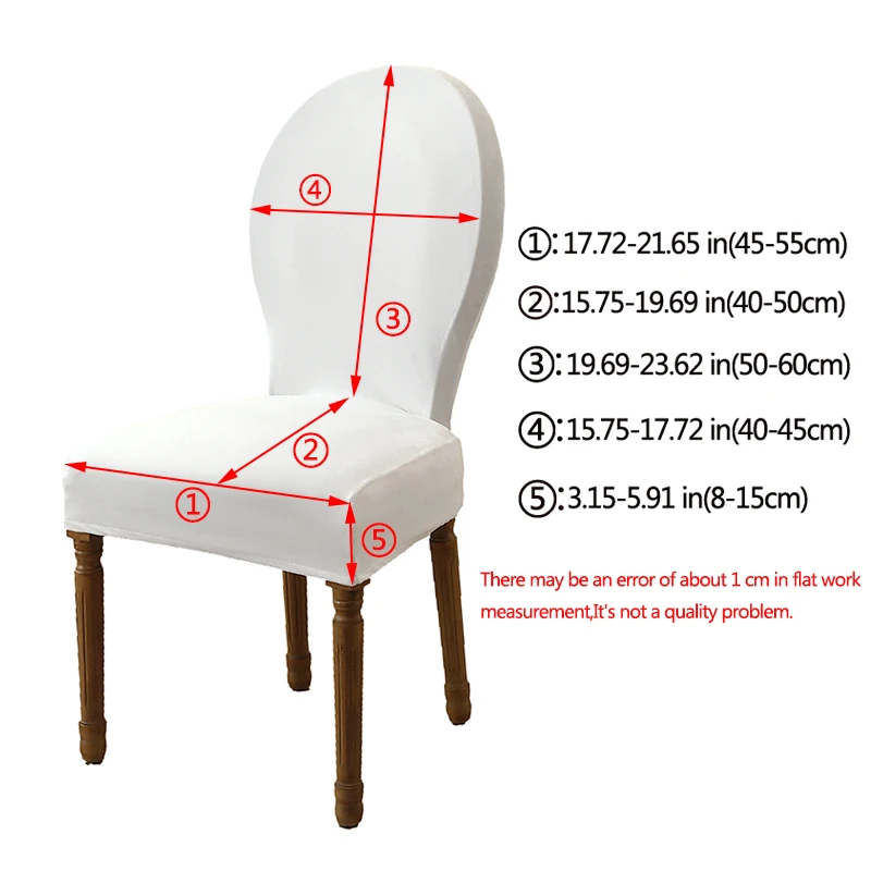 1pc French Circular Backrest Chair Cover Jacquard Dining Chair Covers Four Season Universal Protective Case for Home Wedding