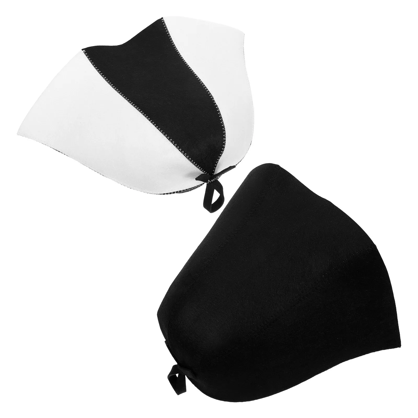 2Pcs Sauna Hat Felt Fabric Heat Protection Hair Cap Russian Sauna Bathhouse Spa Steam Room Hair Shower Caps for Women
