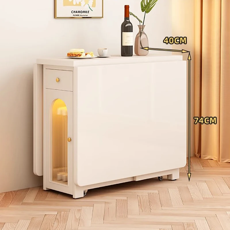 Luxury Simple Dining Table Set With Chair Vintage Modern Folding Table Space Savers Mesas De Comedor Restaurant Furniture