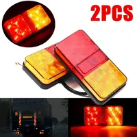 2PCS Truck Tail Light Reflectors Brake Lights 10LED Trucks Caravans Trailers Rear Tail Lights Lamps Turn Signal Indicator Stop