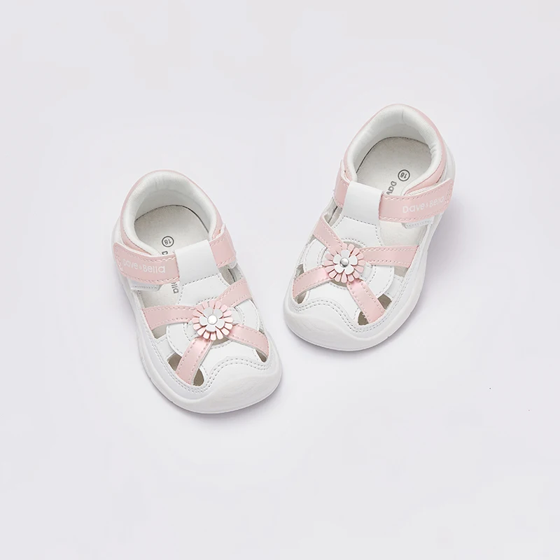 Dave Bella Pink Sandals Newborn Infant Baby Boys Shoes 0-18M Toddler Summer Sandals Rubber Sole Non-slip Shoes DB2241276