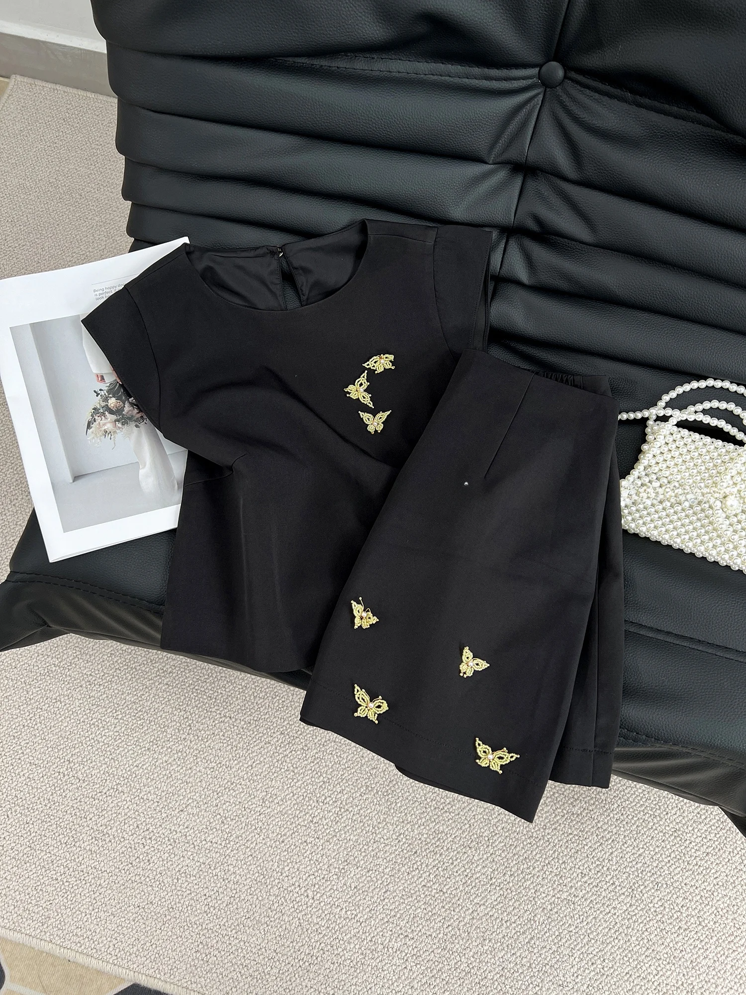 

Модный летний новый комплект: жилет и юбка-миди с 3D-принтом, цветной, из двух предметов