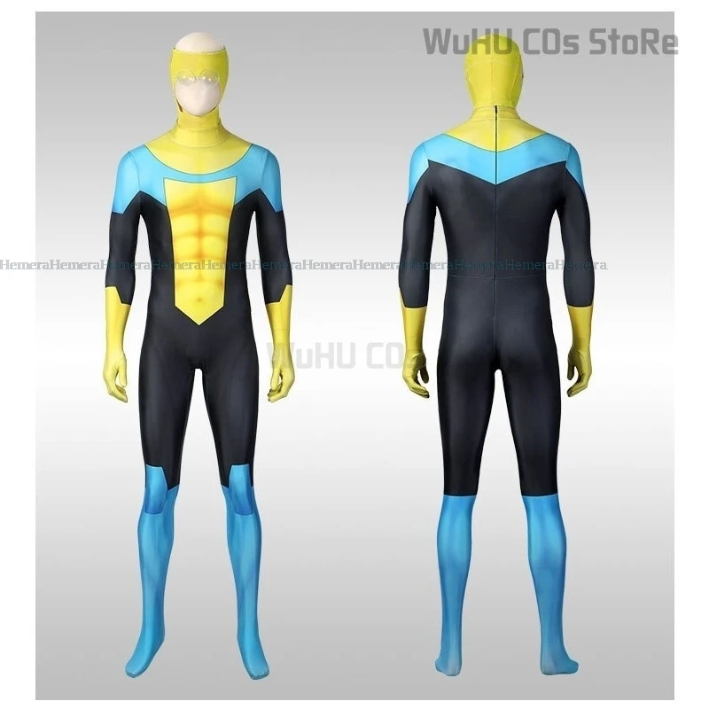 Anime Cartoon Invincible Mark Grayson Cosplay Men Costume Male Superhero Omni-man Fantasia Man Halloween Carnival Cloth Disguise