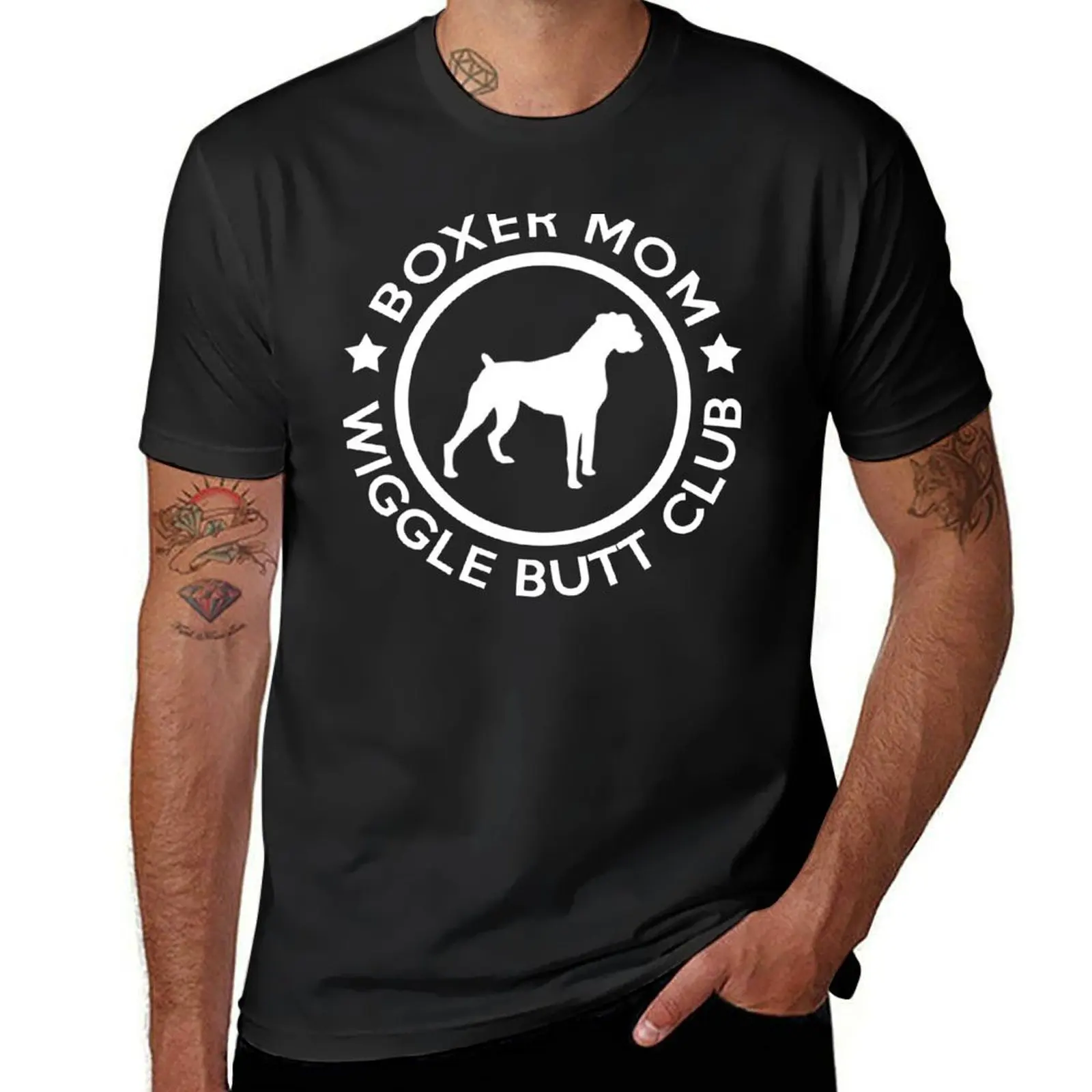 Boxer Mom - Wiggle Butt Club T-Shirt sweat summer tops plus size tops mens graphic t-shirts pack