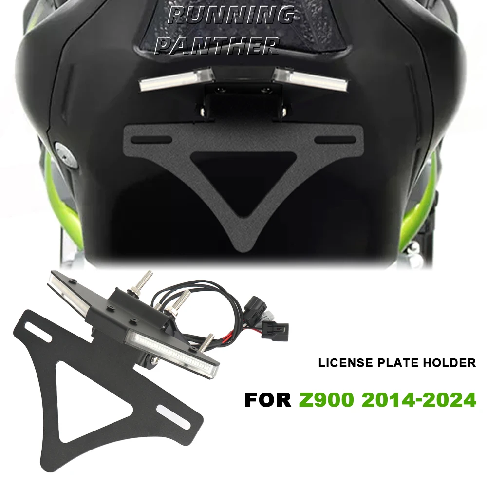 

Motorcycle License Plate Holder Tailstock short tail Bracket with light For Kawasaki Z900 Z 900 z900 2017-2024