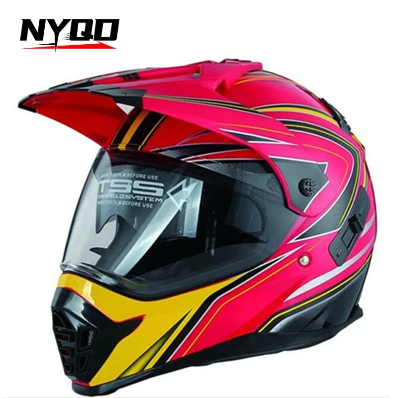 

Motorcyle Helmet Full Face Dual Lens Off-Road Capacete Motocross Racing Casque Helmet Casco Motocross Detachable For Rally Men