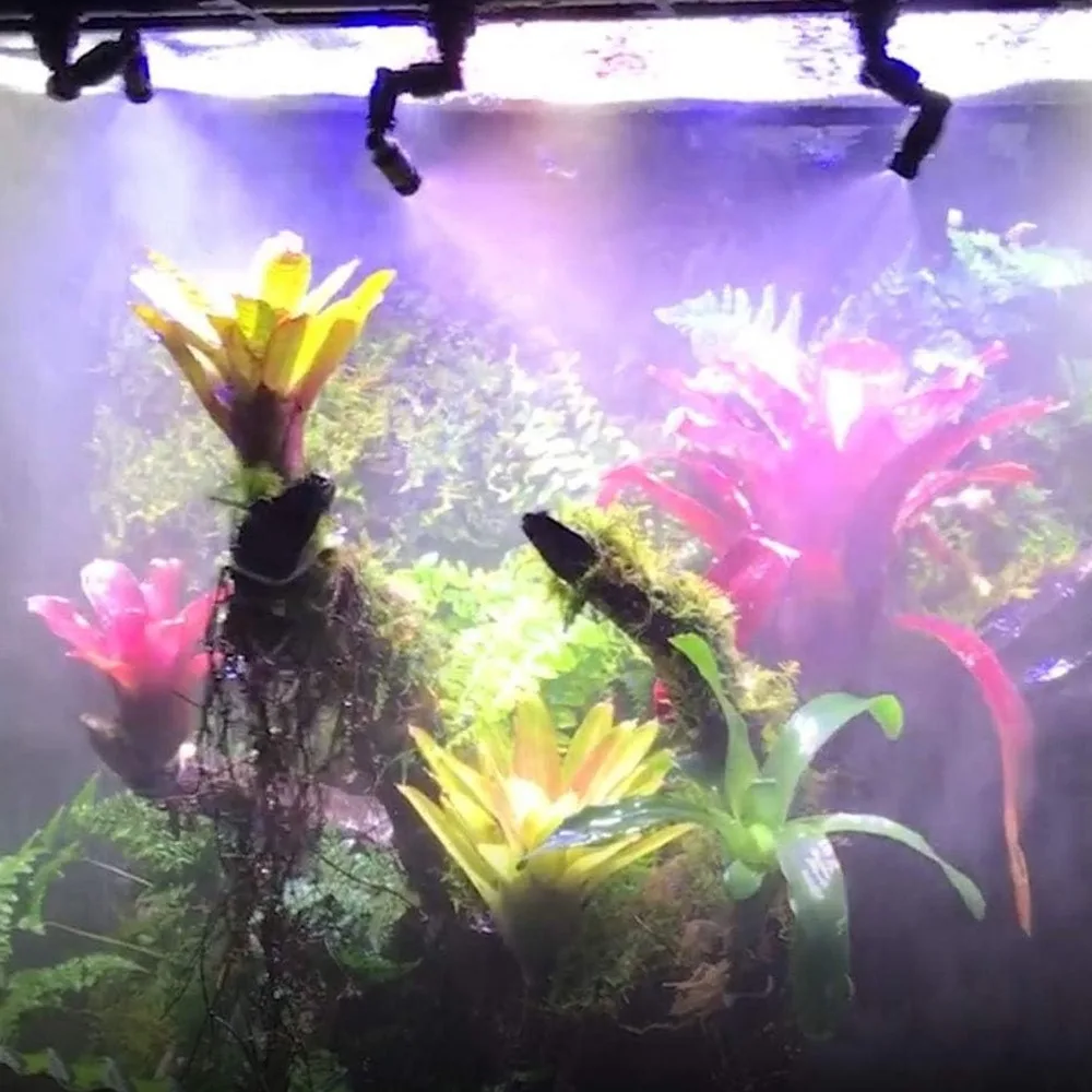 PP Reptile Fogger Adjustable Nozzle 360° Rotating Aquarium Mist Sprinkler Black Humidity Control Misting Nozzle Amphibians