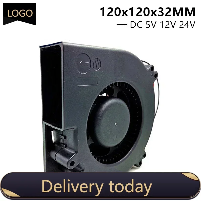 DC 5V 12V 24V 12032 120x120x32mm Two Ball Bearing Blower Fan Centrifugal Turbine Cooling Fan2pin