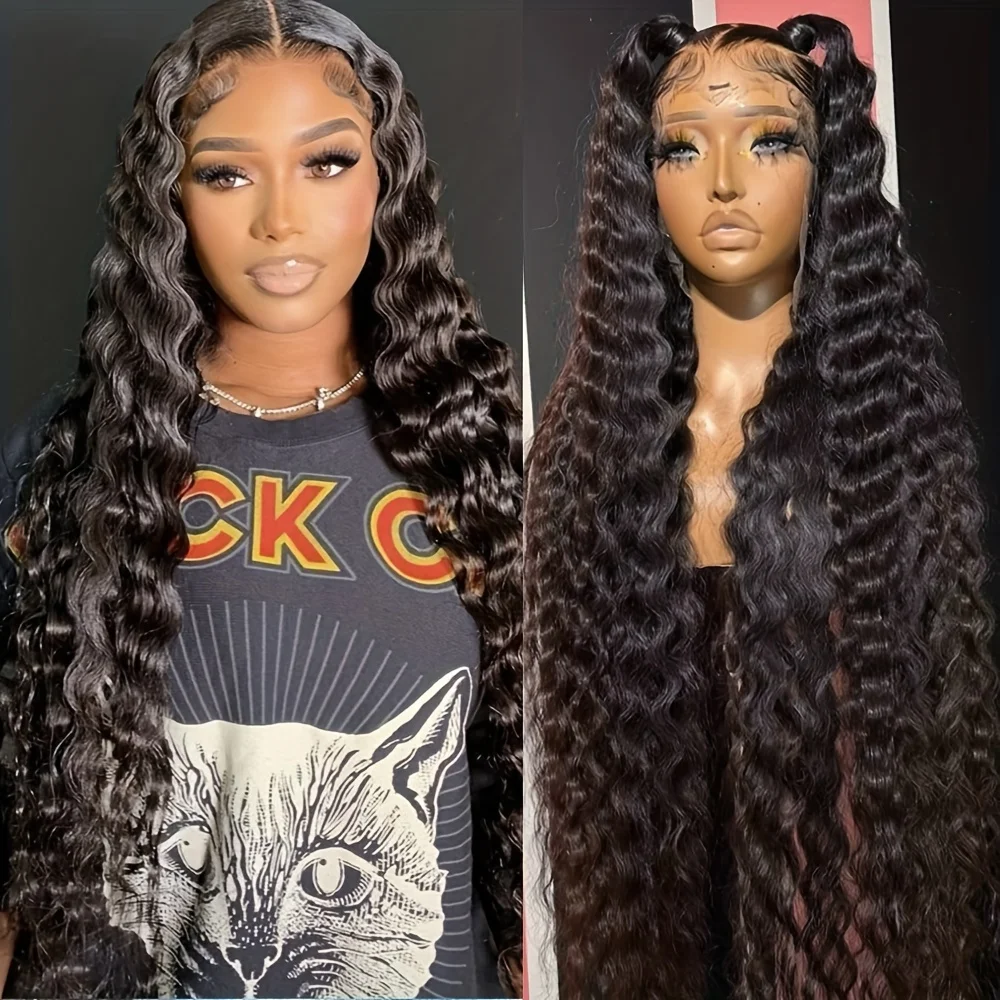 Loose Deep Wave 13x6 Lace Front Wigs Brazilian Human Hair Wigs Water Curly 13x4 HD Lace Frontal Wig Pre Plucked For Women image 3